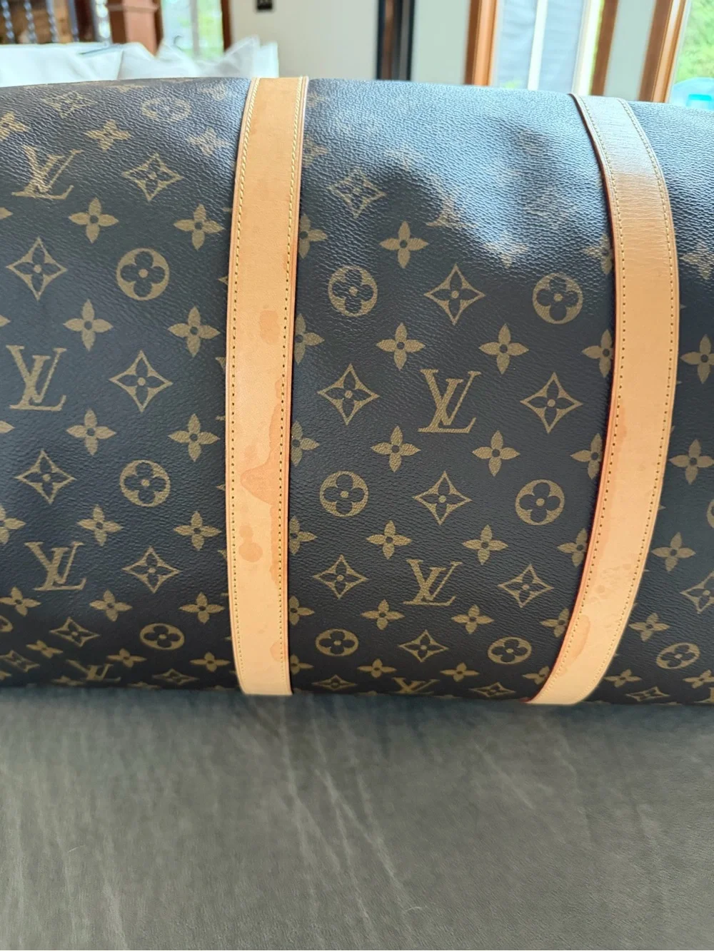 Louis Vuitton Monogram Keepall 60 Duffle Bandouliere Bag 55  🤎